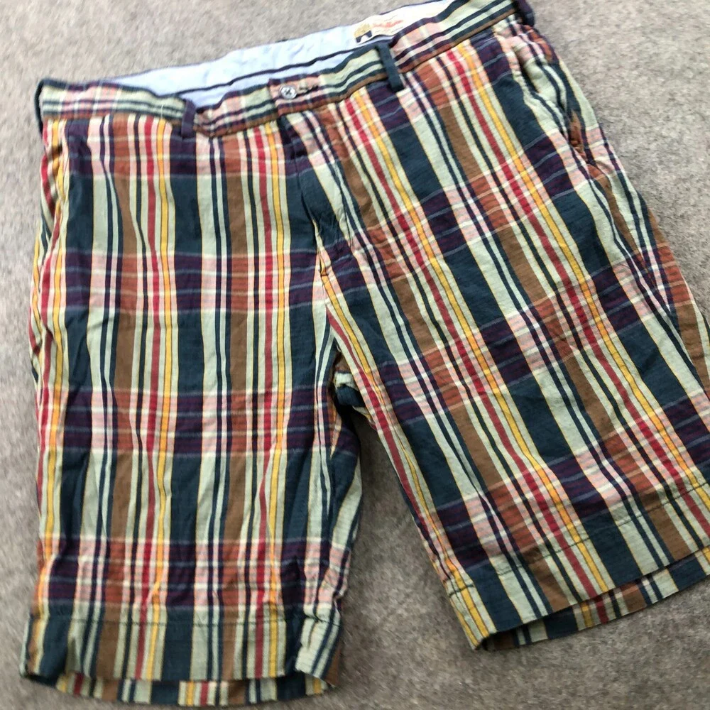 Ralph Lauren Shorts Men 34 India Madra Plaid Check Flat Front Chino 9